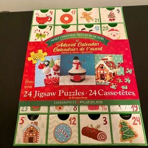 Eurographics Advent Calendar Jigsaw Puzzles - Festive Red and Green